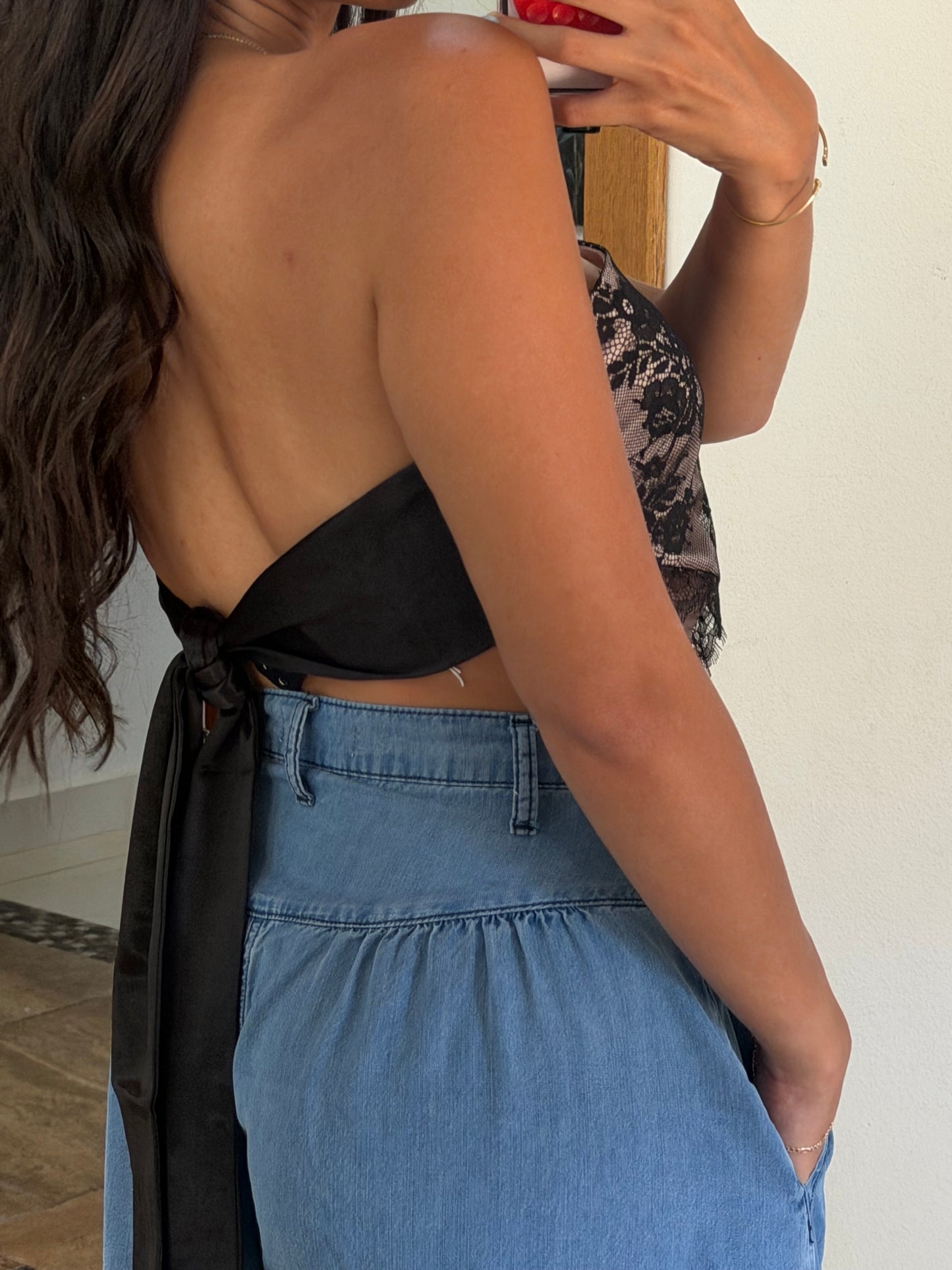 Lace bandeau top