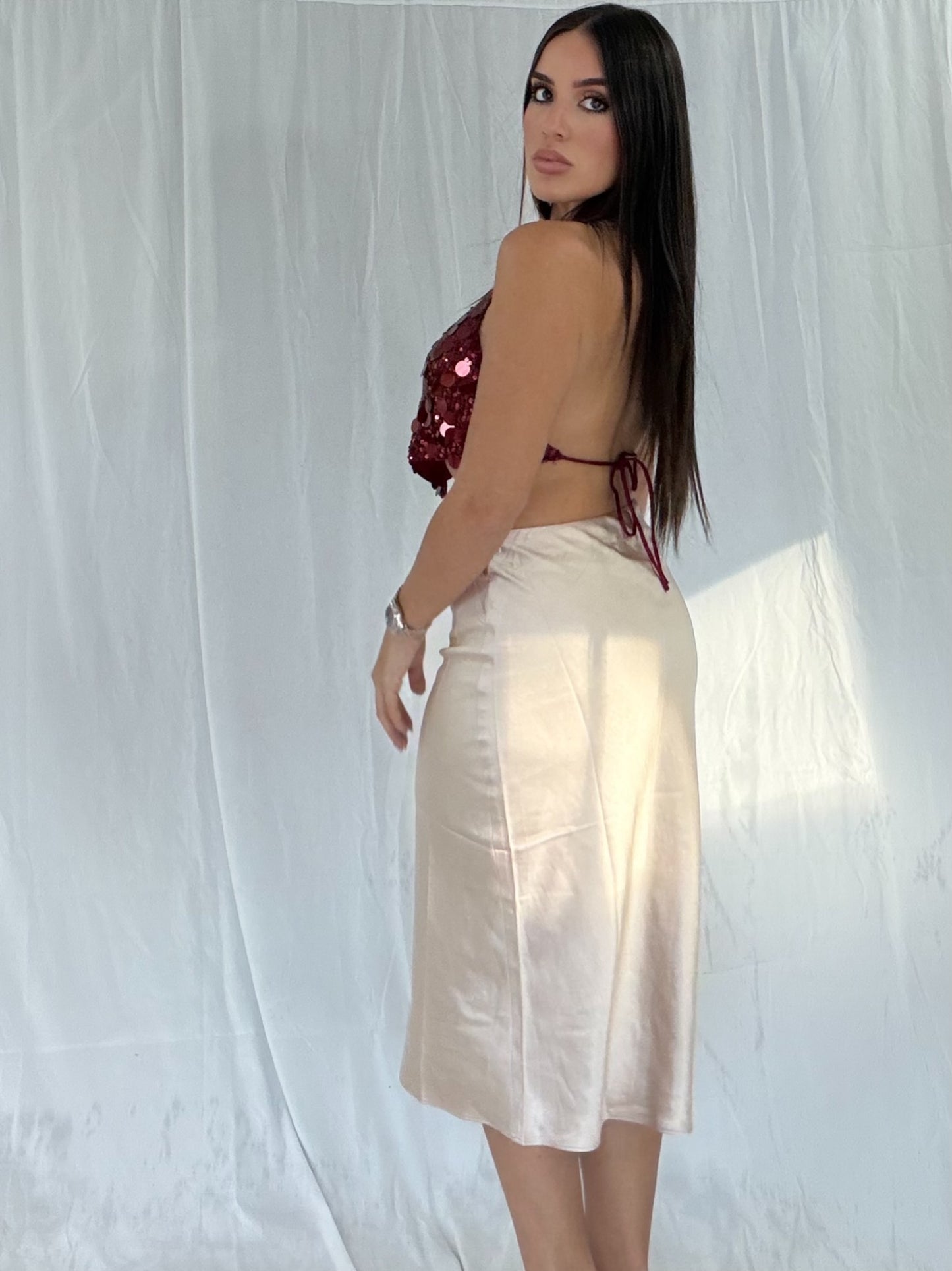 Satin skirt