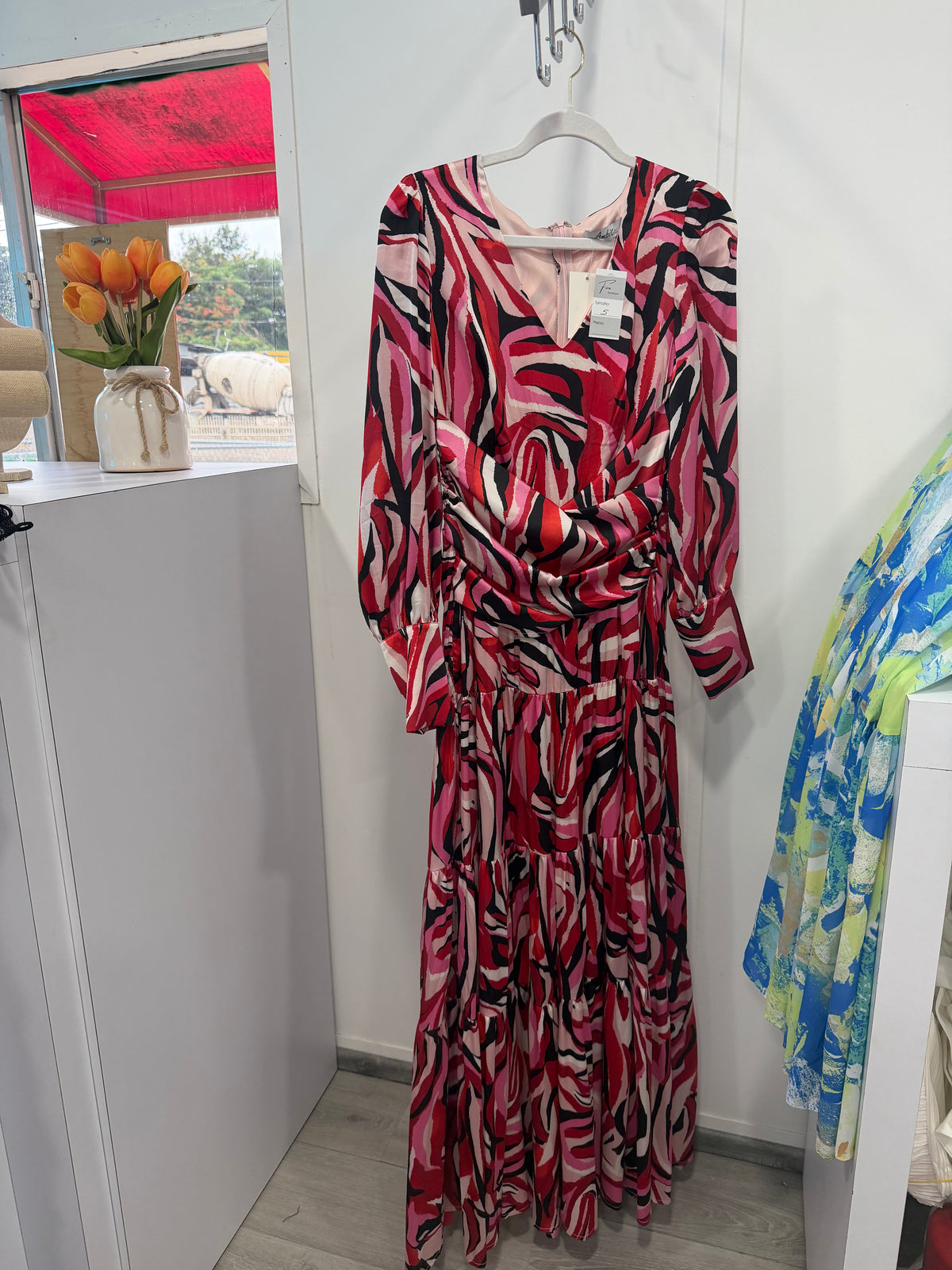 Red maxi dress