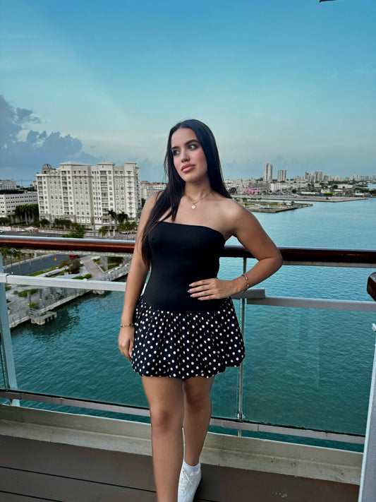 POLKA DOT MINI DRESS