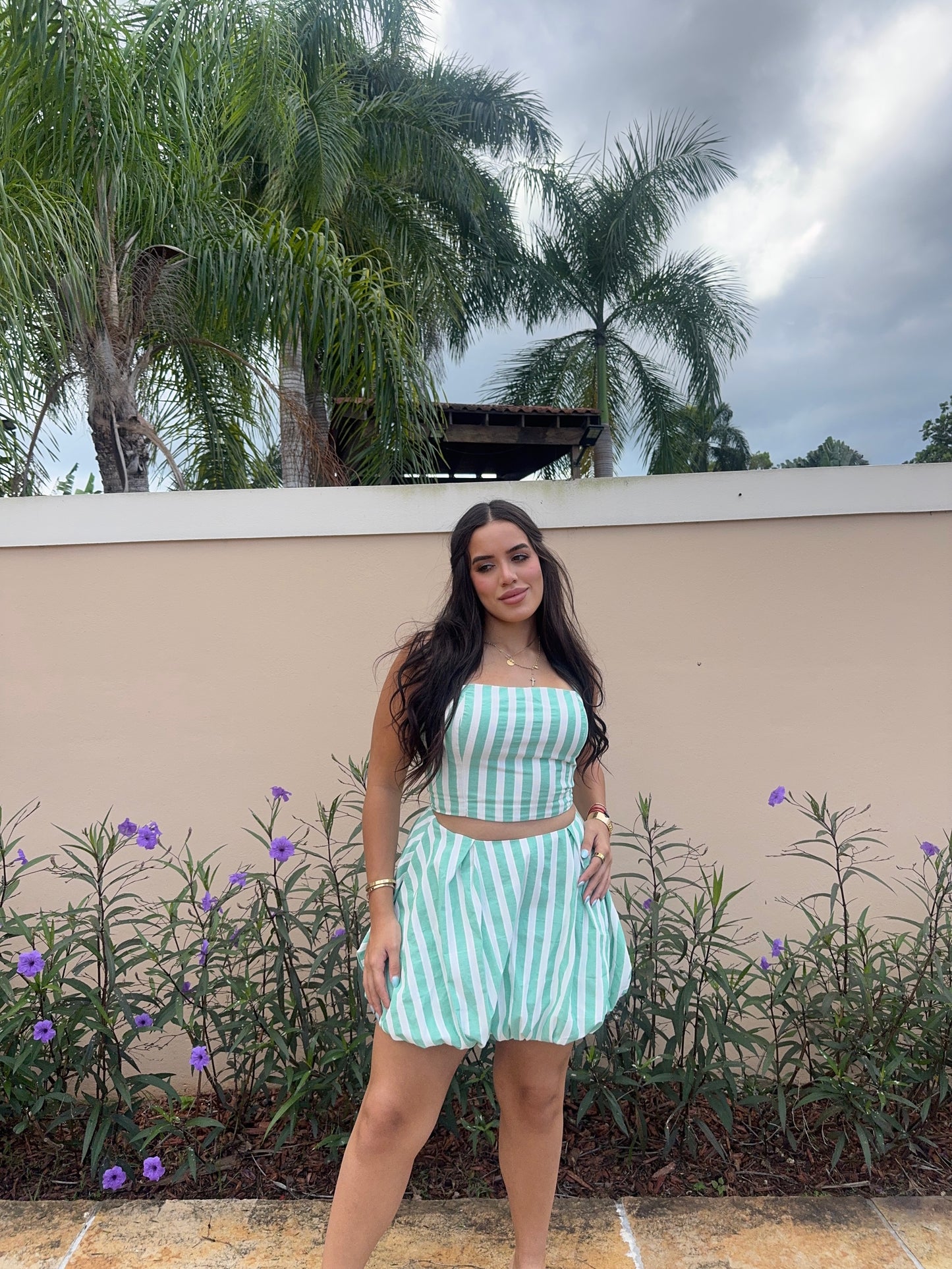 Mint Bubble Skirt Set