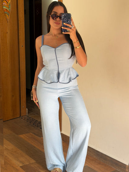 Sky blue jumpsuit