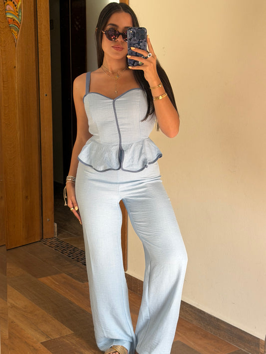 Sky blue jumpsuit