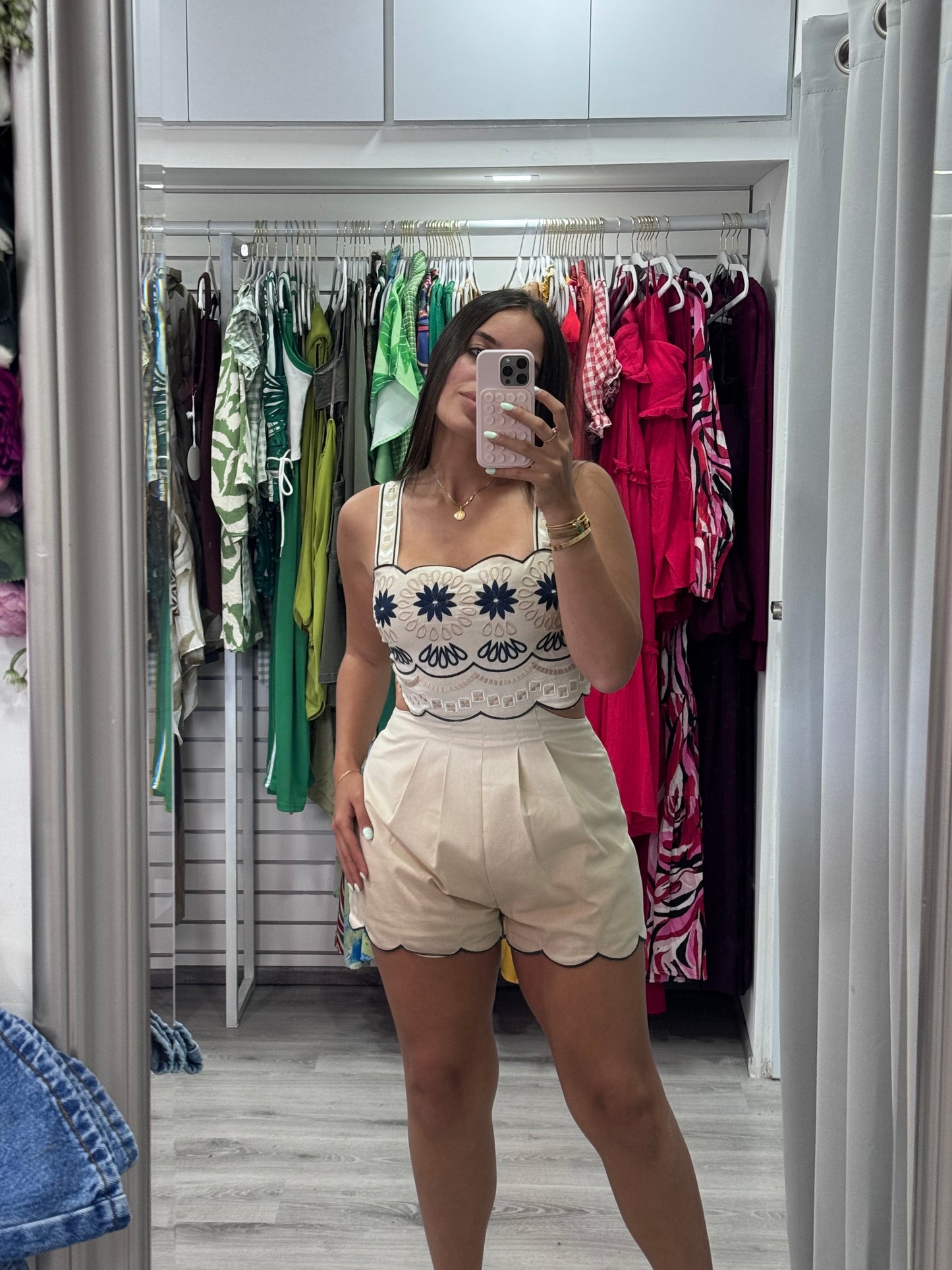 Elegant embroidered romper