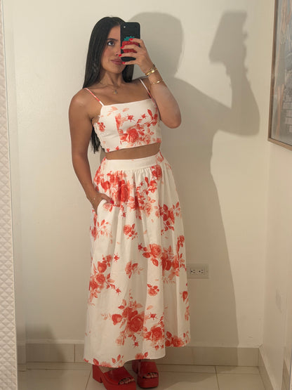 Rose skirt set