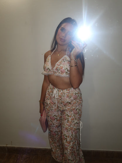 Floral Print Cargo Set