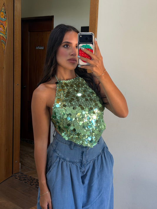 Sequin party top