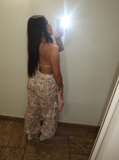 Floral Print Cargo Set
