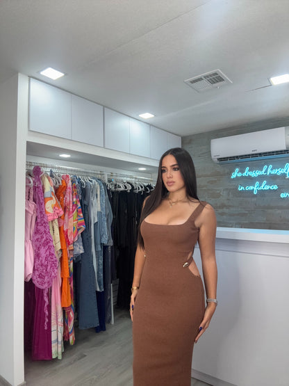 Knit cut out dress