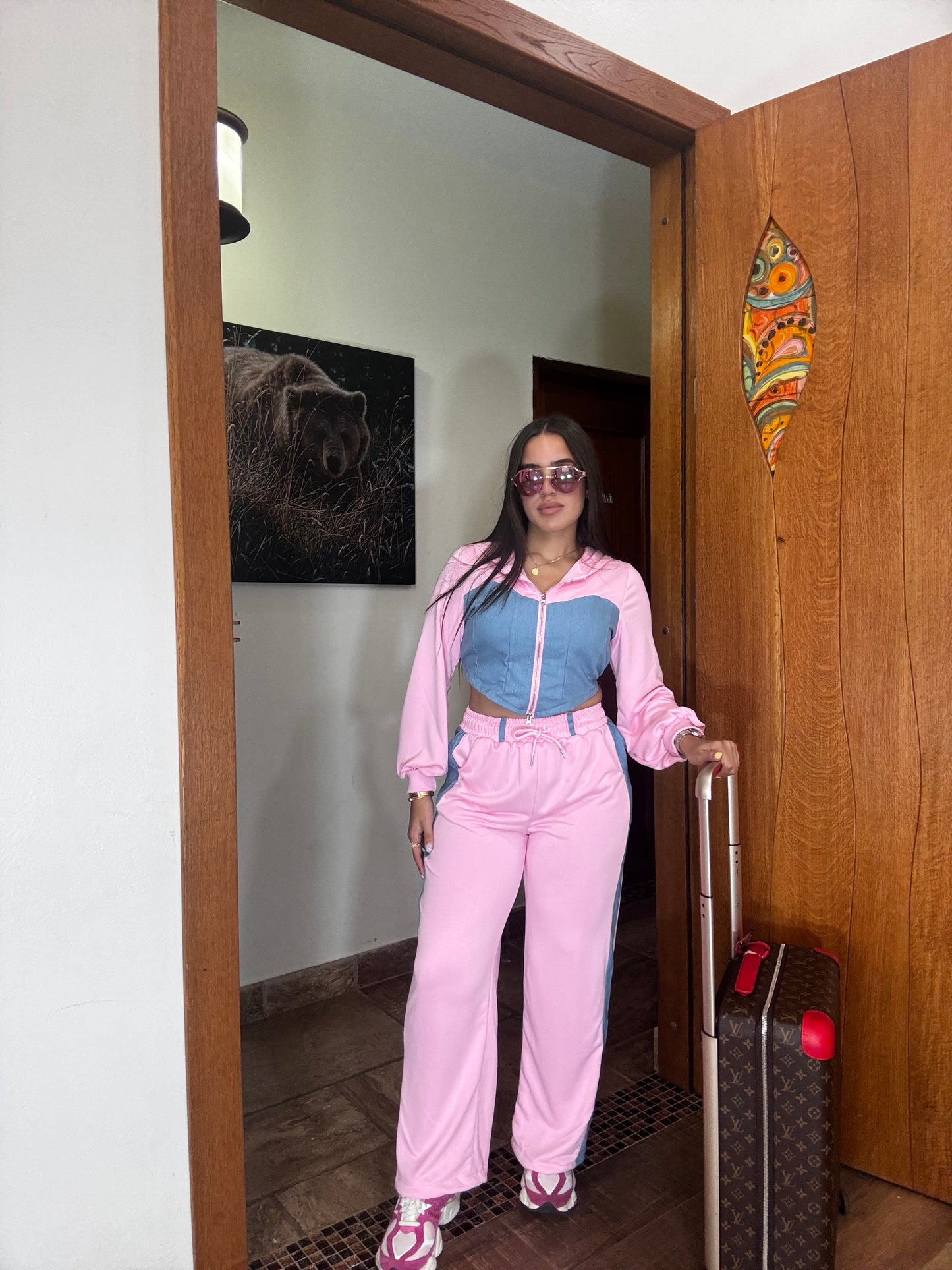 Viajero set in pink