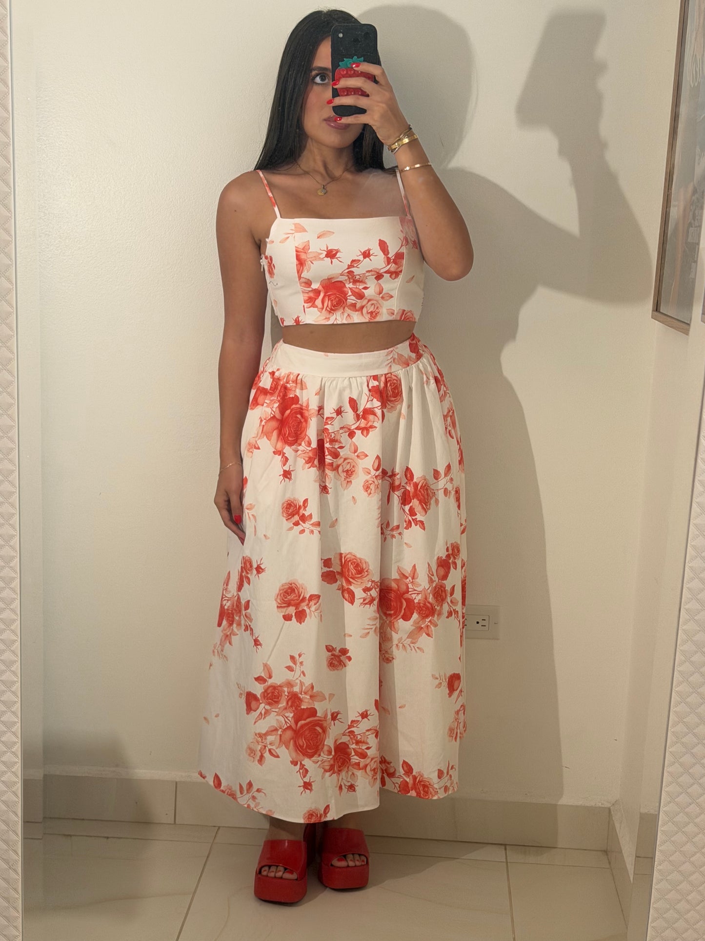 Rose skirt set
