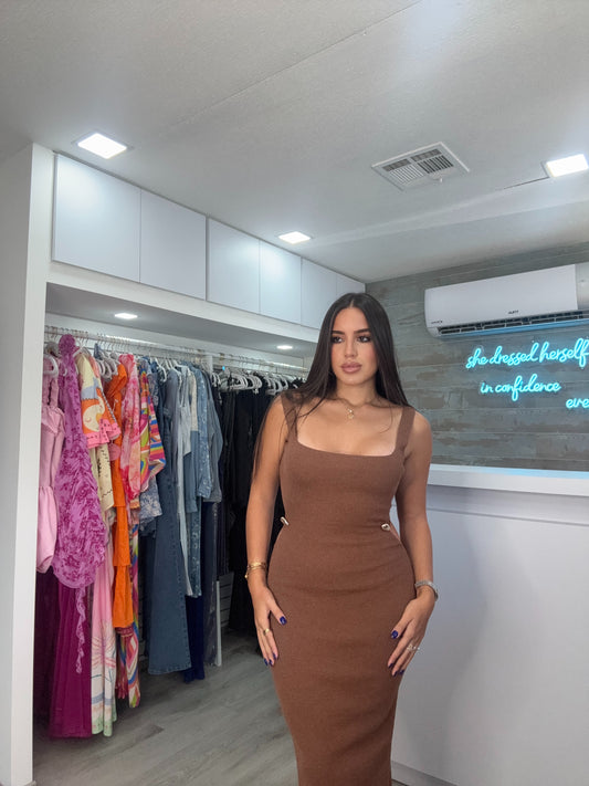 Knit cut out dress