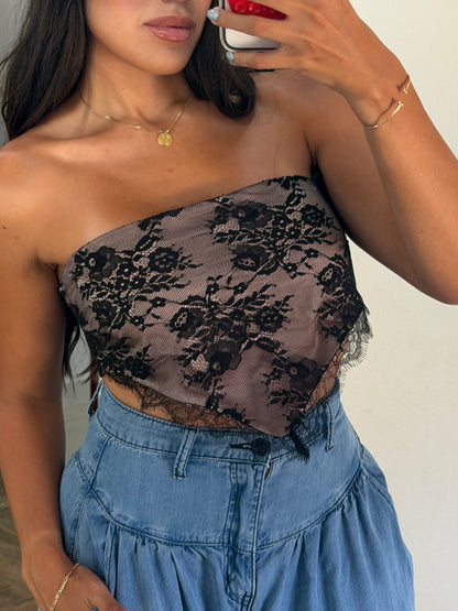 Lace bandeau top