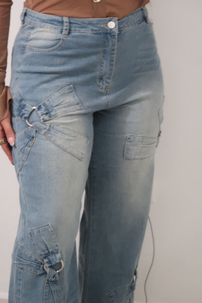 Bow Detailed Denim