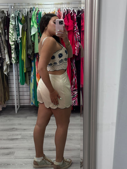 Elegant embroidered romper