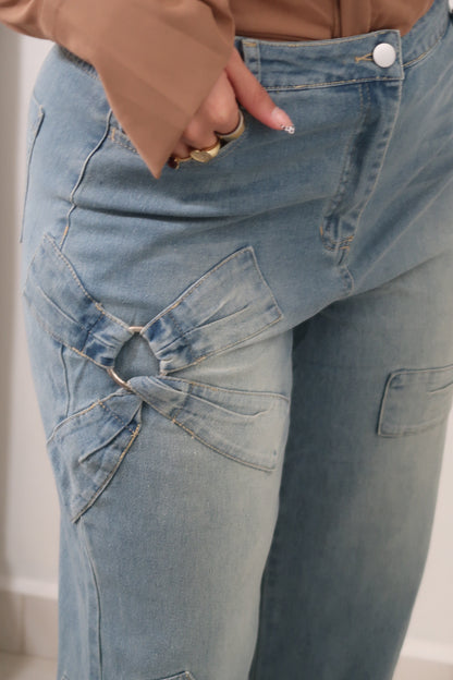 Bow Detailed Denim