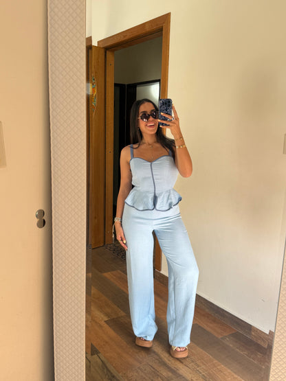 Sky blue jumpsuit