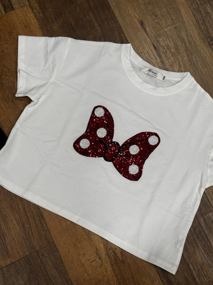 BOW EMBELLISHED TOP