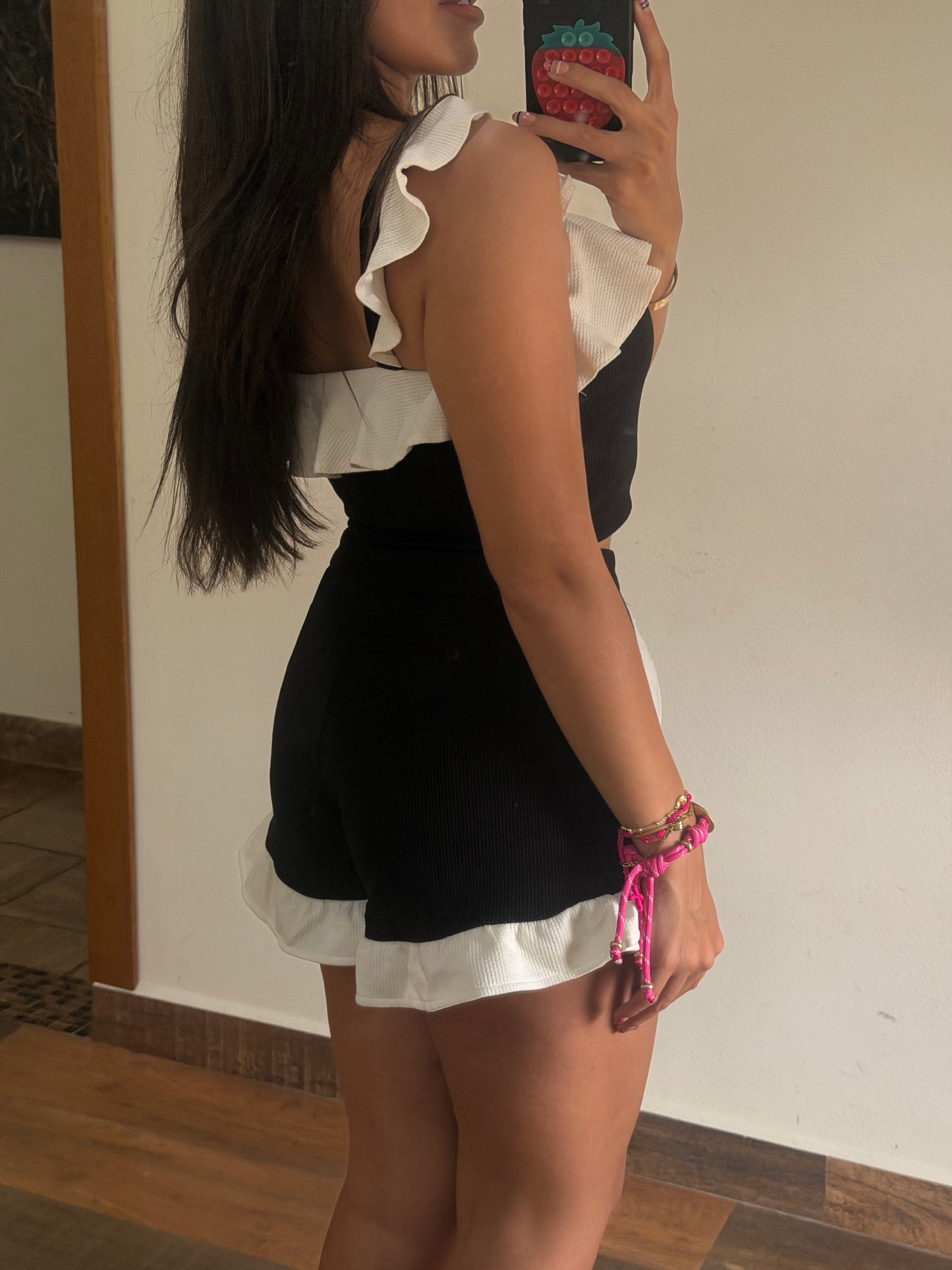 Ruffled short set