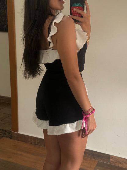 Ruffled short set