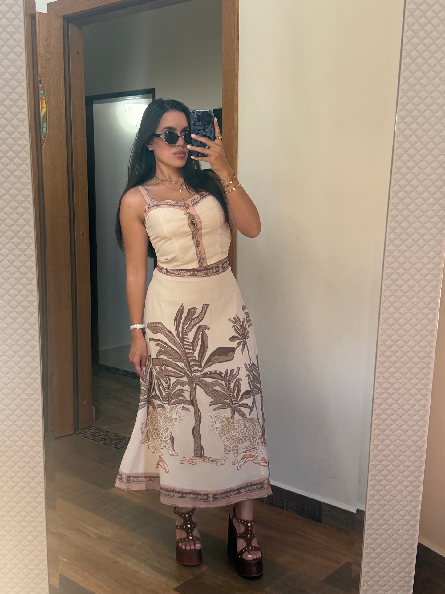 Jungle Midi Skirt set