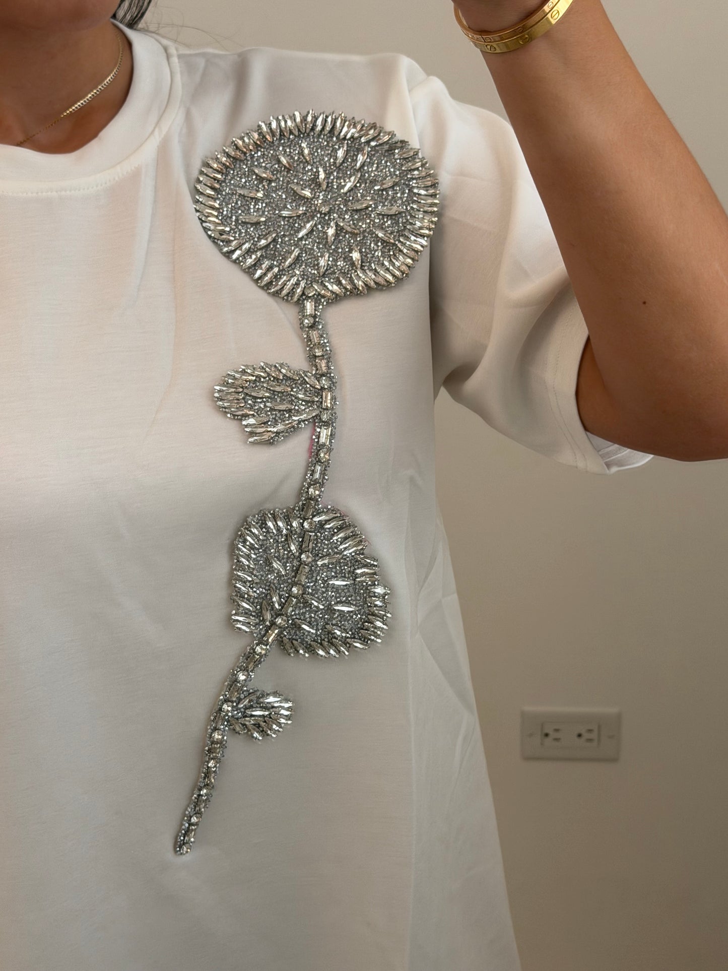 BEDAZZLED TSHIRT DRESS