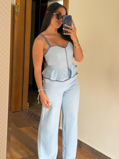 Sky blue jumpsuit