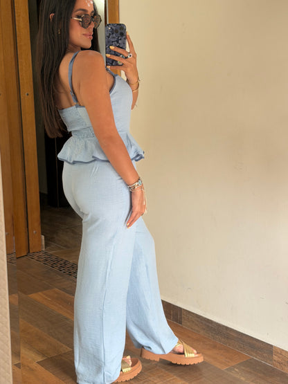 Sky blue jumpsuit
