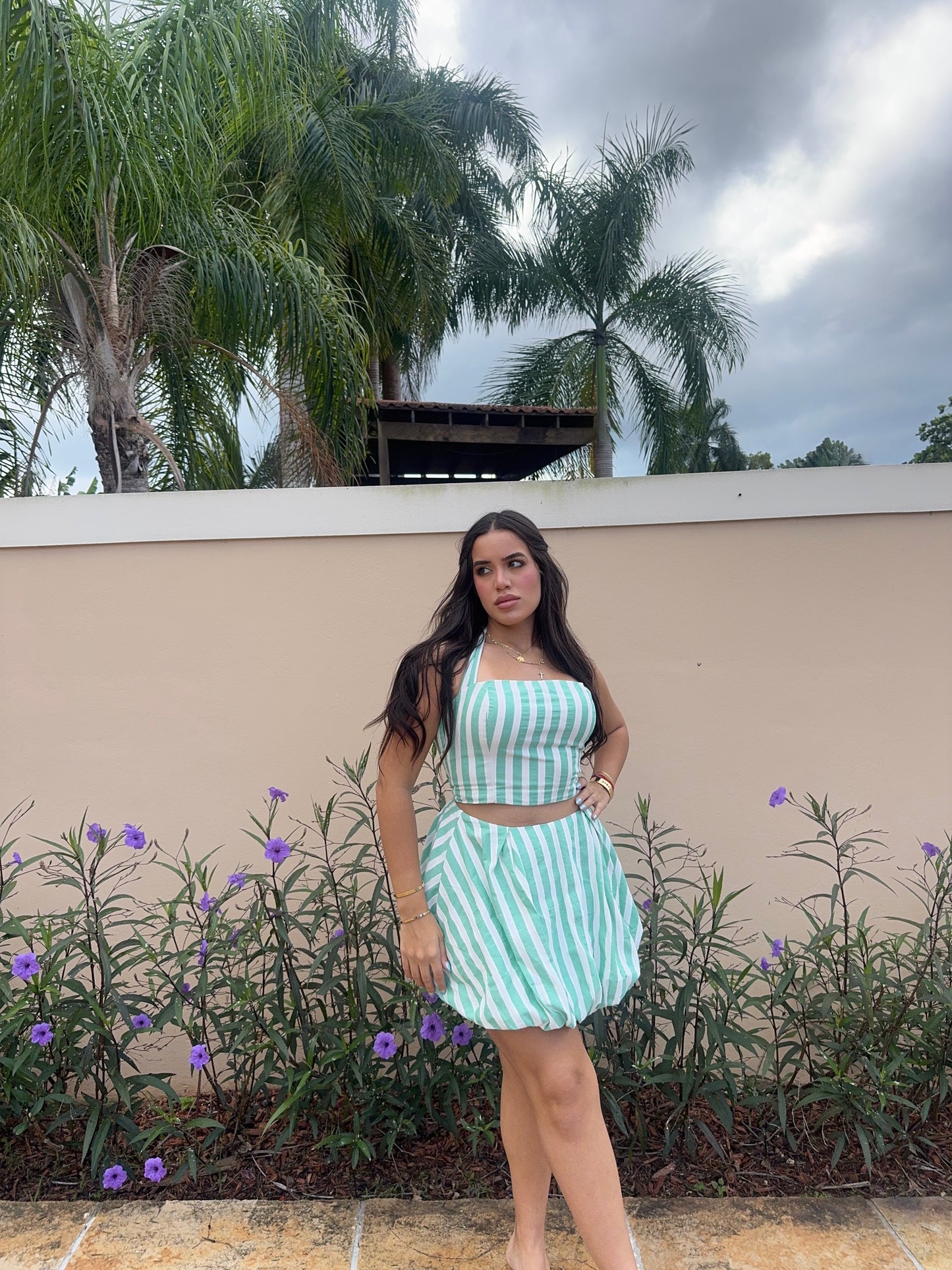 Mint Bubble Skirt Set