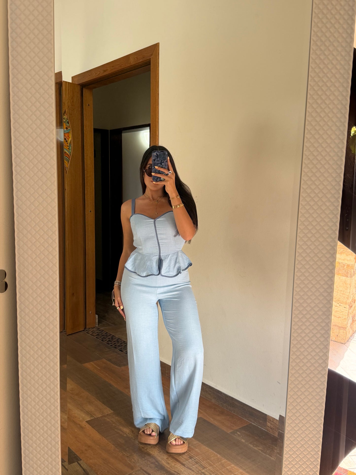 Sky blue jumpsuit