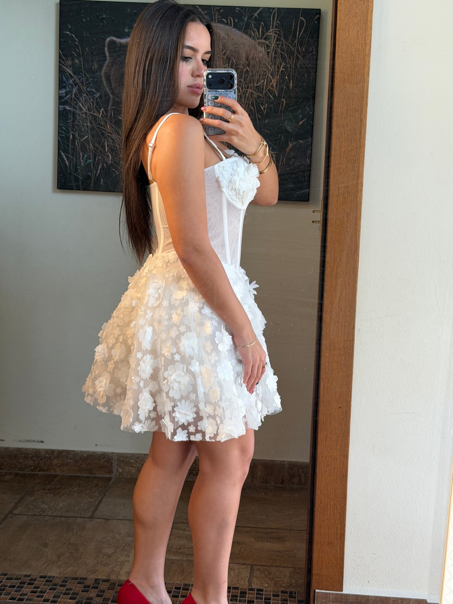 Embellished Floral Dress