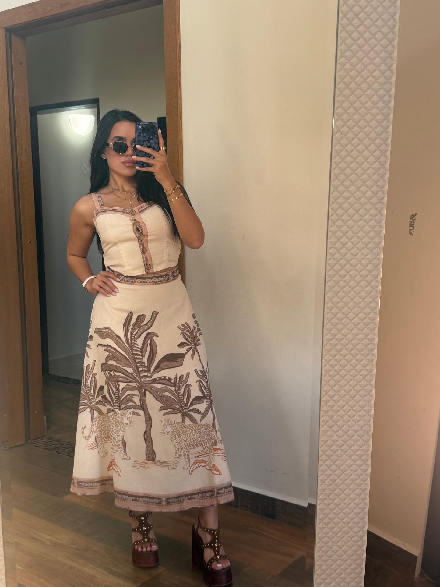 Jungle Midi Skirt set