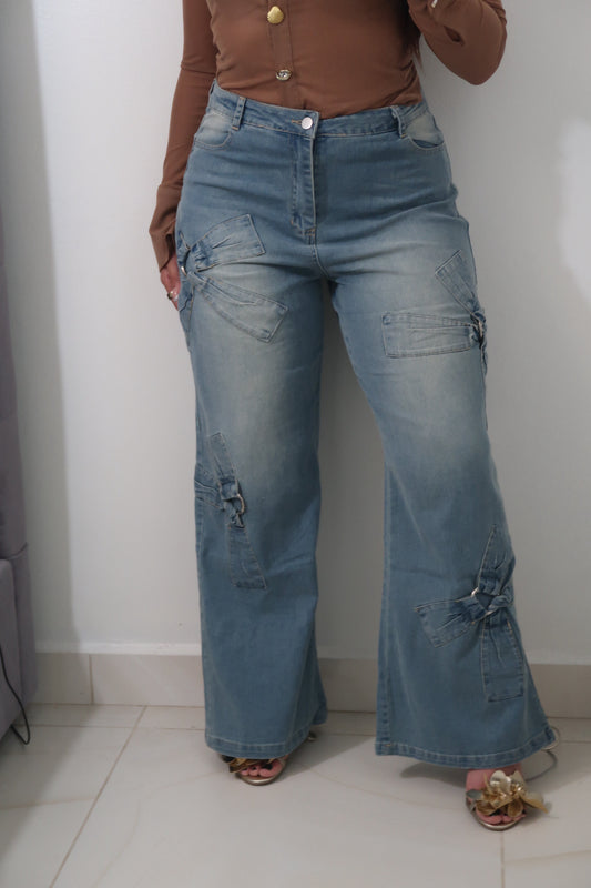 Bow Detailed Denim