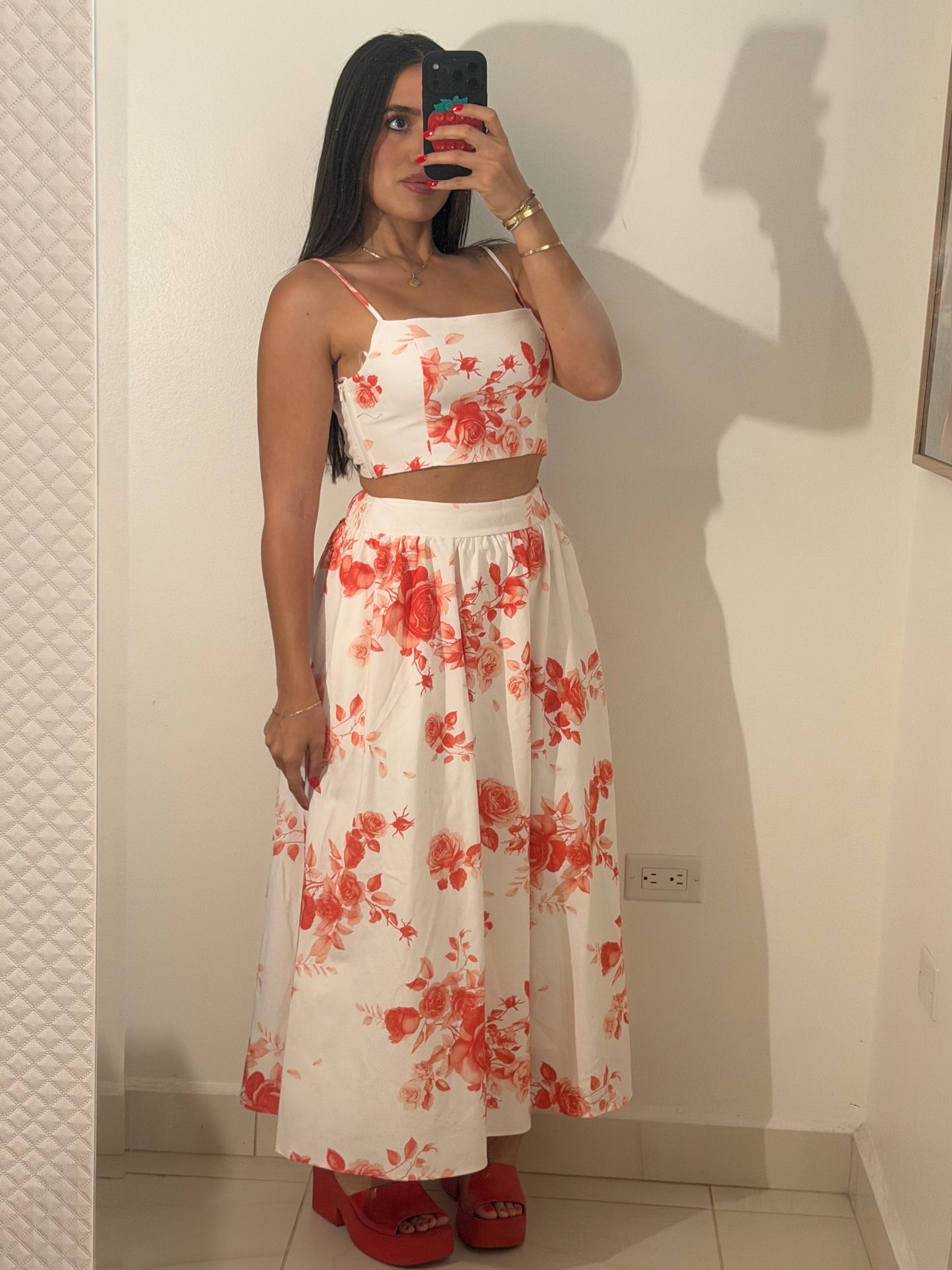 Rose skirt set