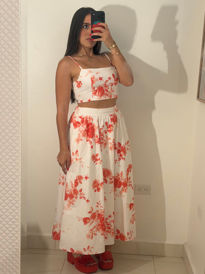Rose skirt set