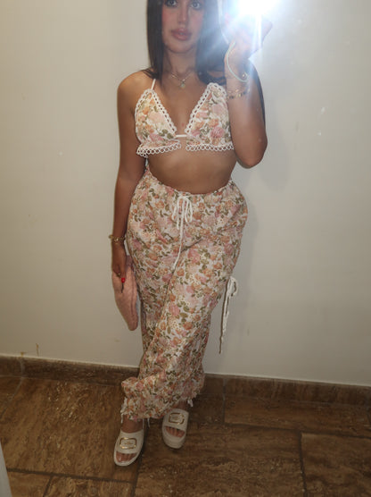Floral Print Cargo Set