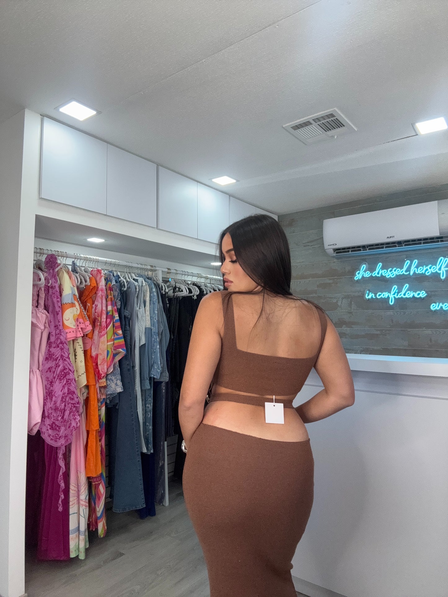 Knit cut out dress