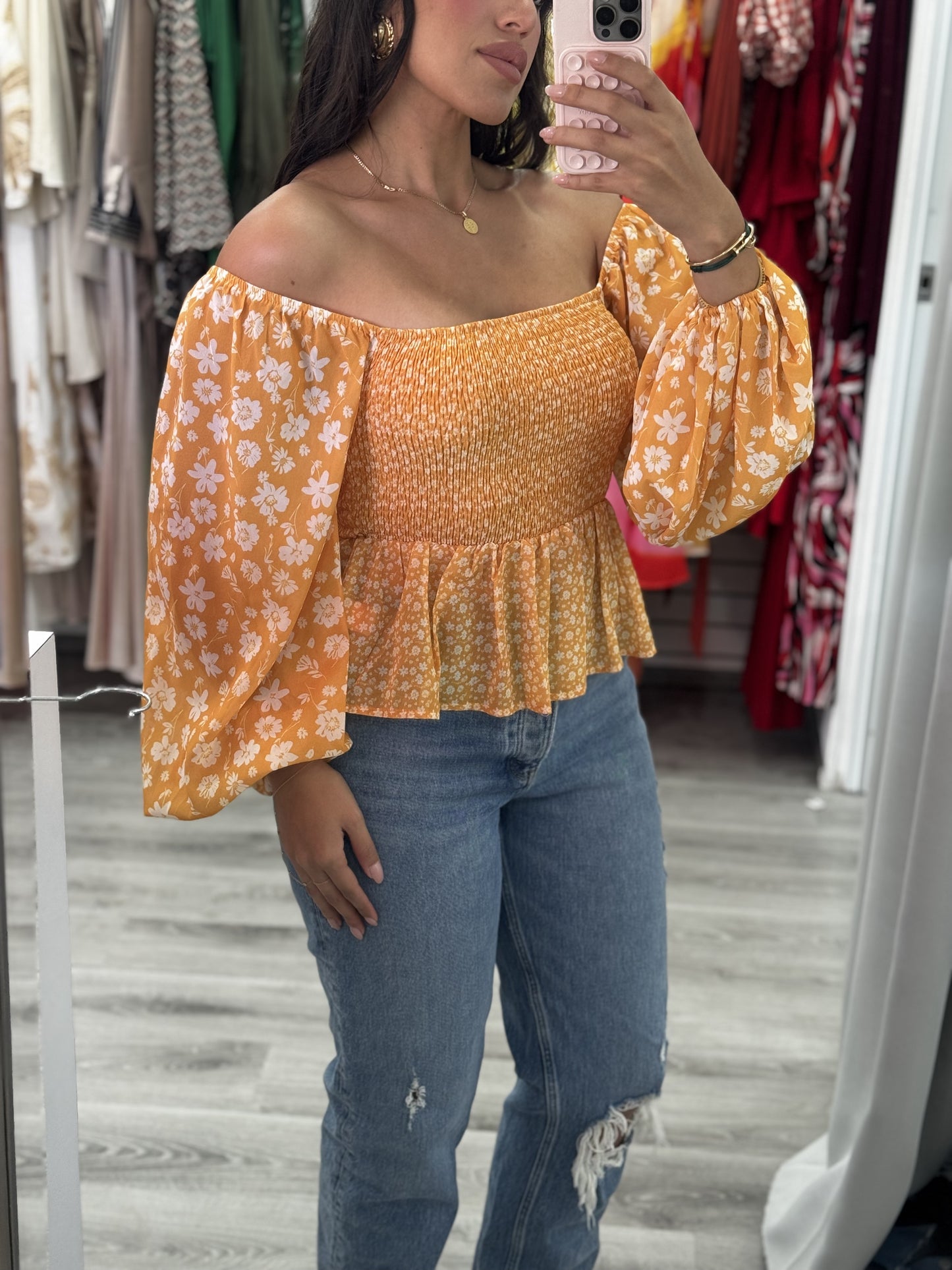 Yellow Floral Top