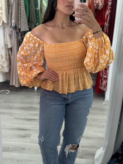 Yellow Floral Top
