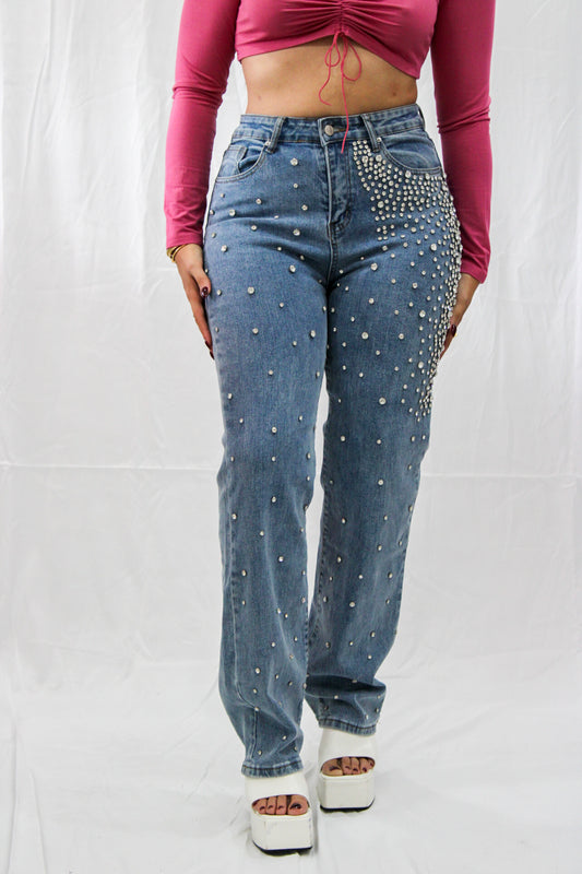 Rhinestone Denim