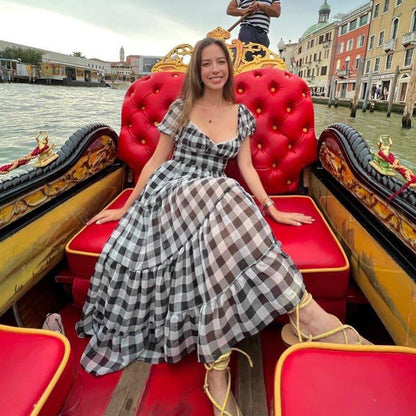 Black Gingham dress