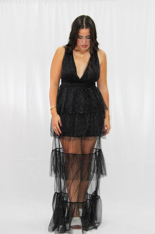 Ruffled Glitter Dress